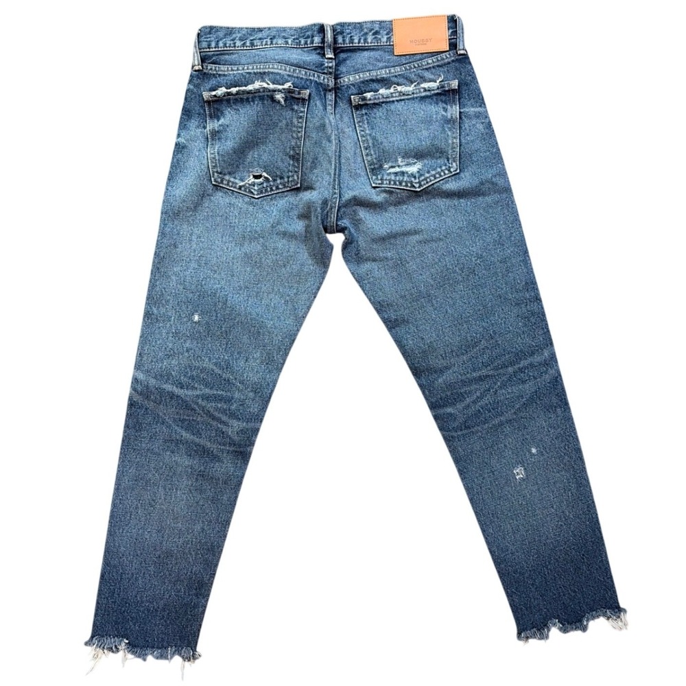 MOUSSY VINTAGE Women Distressed Denim Howa Straight Leg Jeans Blue 28 Concert - Picture 7 of 7